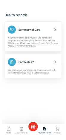 App screen shot